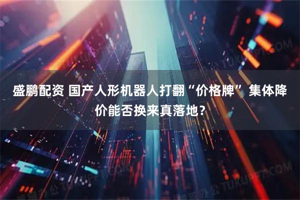 盛鹏配资 国产人形机器人打翻“价格牌” 集体降价能否换来真落地？